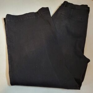 Ann Taylor Loft Dress Pants Size 12 Black Wide Leg Stretch Career Women's 0880